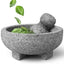 Alpine Cuisine Mortar and Pestle Set - 8 Inch - Unpolished Granite