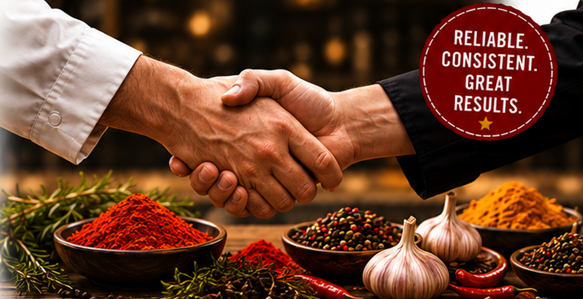 Handshake over spices