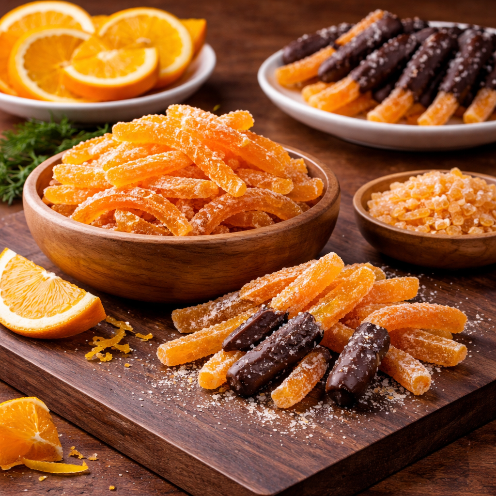 Candied Orange Peel Strips