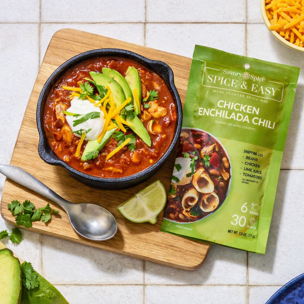 Chicken Enchilada Chili - Spice & Easy by Savory Spice