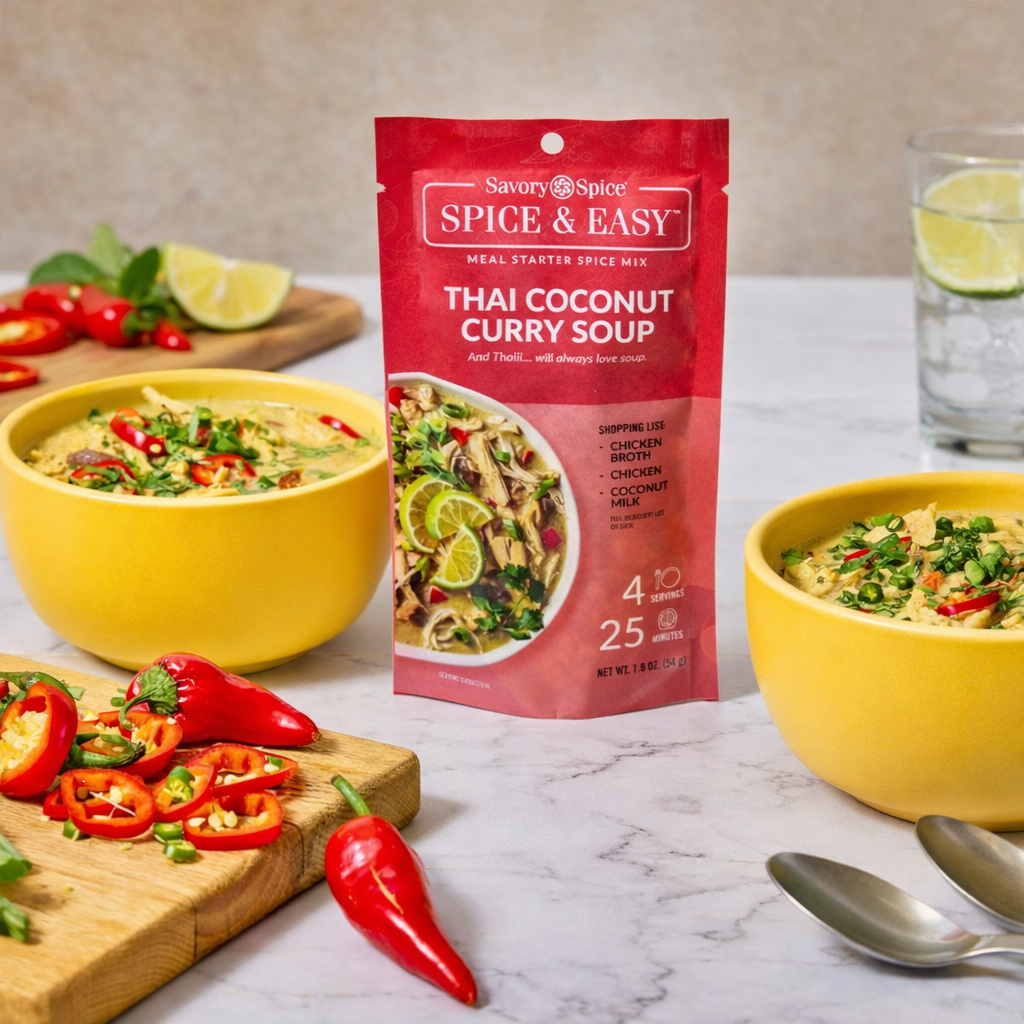 Thai Coconut Curry Soup- Spice & Easy by Savory Spice
